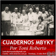 CUADERNOS MBYKY - Por Toni Roberto - Domingo, 23 dde Abril de 2023